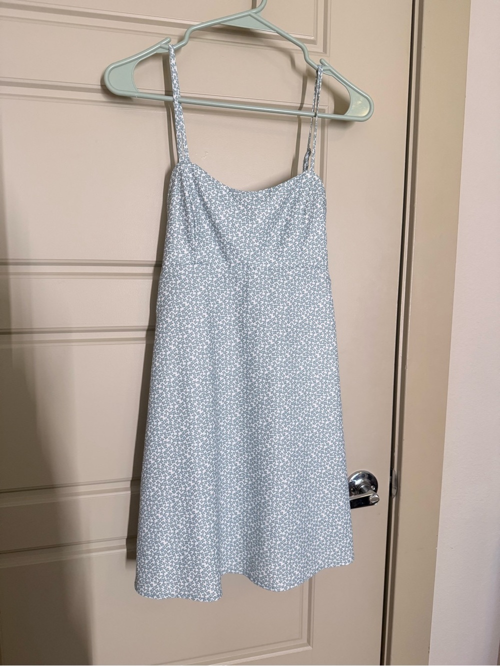 American Eagle Outfitters Pale Green Floral Mini Slip Dress